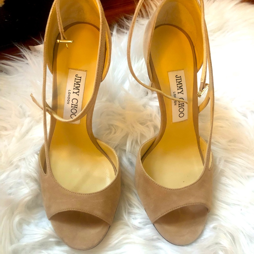 Liu 100mm Suede Ballet Pink Jimmy Choos